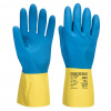 Portwest A801 Dvojito máčané latexové rukavice - Žltá-Modrá, XL - zlta-modra, xl