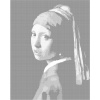 ZUTY Bodkovanie - DIEVČA S PERLOU (J. VERMEER) Rámovanie: vypnuté plátno na rám, Rozmer: 80x100 cm
