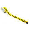 Flomat Černo-žlutá korundová protiskluzová páska s potiskem FLOMA Attention Danger - 18,3 m x 7,5 cm a tloušťka 0,7 mm