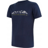 Pánské merino triko SENSOR Active Pt Mountains deep blue Velikost: L, Barva: Modrá