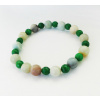 Náramok z liečivého minerálu jadeitu a amazonitu na gumičke (Náramok na gumičku s minerálom jadeitom a amazonitom)