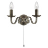 Searchlight Richmond 2Lt Wall Light - Antique Brass Metal