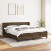 vidaXL Boxspring posteľ s matracom tmavohnedá 160x200 cm látka - Hnedá - 106504-206608