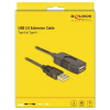 Delock USB kábel USB 2.0 USB-A zástrčka, USB-A zásuvka 15.00 m čierna 82689; 82689