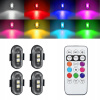 Bezdrôtová LED stroboskopická lampa Silná + 8 farieb 4 ks + Pilot