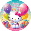 CUKROVÁ TLAČ jedlý obrázok na tortu Cukrová hmota HELLO KITTY KUROMI NARODENINY #4