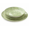 STRIPES GREEN Jedálenská súprava 18ks 27/19/20cm miska 550ml