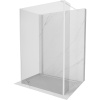 Mexen Kioto sprchová stena Walk-in 135 x 100 x 30 cm, transparentná, biela - 800-135-100-221-20-00-030