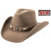 BULLHIDE HATS Westernový klobúk SKYNARD – vlnený s ozdobným pásikom Veľkosť: 57 cm (M)