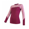 SENSOR Termoprádlo Merino Impress Dámske Tričko dl.rukáv Lilla / Pattern- M