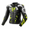 KOŽENÁ BUNDA REBELHORN INFERNO BLACK/WHITE/FLUO YELLOW 52