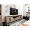 Bighome - IRON TV stolík 200x55x55 cm. bielená lakovaná. mango