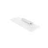 NIMCO NIKAU Polica do kúpeľne sklenená 30x11 cm, biela matná, chróm, NK 30091B-30-26