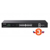 Tenda TEG1120P-16-250W PoE+ Gigabit switch 16x 1Gb/s PoE+ 802.3af/at + 2x SFP + 2x RJ45, 230W, Rack (75011996)