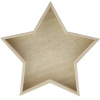 Vianočný drevený podnos v tvare hviezdy, prírodný, 24 x 24 x 3 cm