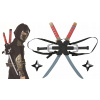 Kostým pre chlapca- Sada Ninja Swords Dagger Shurikena 7in1 outfit (Sada Ninja Swords Dagger Shurikena 7in1 outfit)