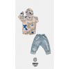 JEANS BAGGY PANTS blue / Džínsové nohavice s dierami 4/5 rokov