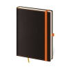 Helma 365 Linajkový zápisník Black Orange A5 (L)