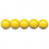Korálky dřevěné lakované žlutá 10mm/ 56 ks