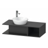 DURAVIT D-Neo závesná skrinka pod umývadlo na dosku Compact, 1 otvorená priehrada vpravo, 1000 x 480 x 260 mm, grafit matný, DE491904949