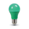 LED žiarovka s farebným krytom - E27, 9W, Zelená farba, 310lm
