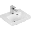 VILLEROY & BOCH Subway 3.0 závesné umývadielko s otvorom, s prepadom, 370 x 305 mm, biela alpská, 43703701
