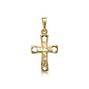 Zlatý prívesok krížik s gravírom