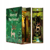 Tonecheer Skladací drevený 3D LED model - Book Nook História lesa
