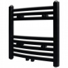 Vodný kúpeľňový radiátor VidaXL 215 W 480 x 480 mm čierny