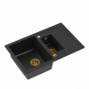 Kuchynská batéria - Quadron Morgan 156 All Black/Gold+ sifón sifón (Kuchynská batéria - Quadron Morgan 156 All Black/Gold+ sifón sifón)