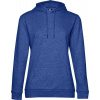 B&C | #Hoodie /women, Dámska mikina s kapucňou, modrá heather royal, S
