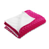 Biante Detská obojstranná deka Minky bodky/Polar MKP-018 Purpurová 75x100 cm