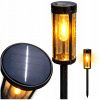 Solárna LED záhradná lampa - lampáš, zapichovacia, teplá Biela, IP65, silná batéria