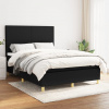vidaXL Boxspring posteľ s matracom čierny 140x190 cm látka - Čierna - 177104-111279