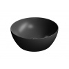 SAPHO PURA Ø42cm umývadlo na dosku okrúhle, bez prepadu, keramické, čierna mat, 885126