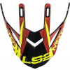 LS2 Helmets LS2 MX437 PEAK GATOR RED