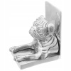 VidaXL Podpery na knihy 2 ks Strieborné 12x15x18 cm Aluminium Pes