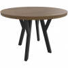 MEBLINE Okrúhly stôl ENZO 100cm, rozkladací do 200cm dub lefkas čierne nohy