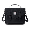 Kabelka The Medium Calton Satchel Black Herringbone - Islander