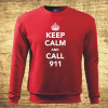 Keep calm and call 911, Barva Červená, Velikost 3XL Bezvatriko.cz 502015