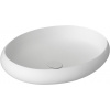 Sapho THIN oválne umývadlo 600x400x112mm, na dosku, matná biela WN213