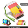 Kožený obal Samsung Galaxy Ace 2 – Wallet Stripes – ružová