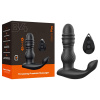 Men's Play - vibračný stimulátor prostaty s pohybom hore‑dole (čierny)