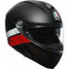 Prilba AGV Sportmodular Layer Carbon Red White Veľkosť: M (57 cm)