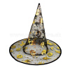 Klobúk - ČARODEJNICA GOLDEN & SILVER MAGIC - čierny, transparentný