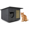 WELLHOX Zateplený drevený mačací domček