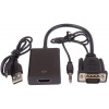 Elektronický prevodník PremiumCord VGA+audio na HDMI FULL HD 1080p khcon-49