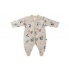 Baby Service Bavlnená kombinéza so zipsom Slony Veľ. 68