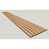 Dekoračný 3D lamelový Akustic panel 265x30x2,4cm Filc MDF Diamant Siv lamela fólia Dub Eur 3D-F-DEU-DIAM