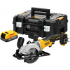 DeWALT DCS571E1T Aku Kotúčová píla (115mm/18V/1x1,7Ah PowerStack) bez nabíjačky, Tstak